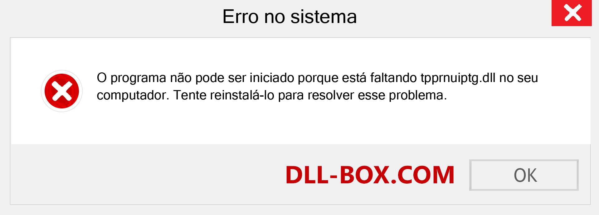 Arquivo tpprnuiptg.dll ausente ?. Download para Windows 7, 8, 10 - Correção de erro ausente tpprnuiptg dll no Windows, fotos, imagens